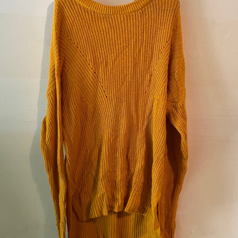 Yellow knit sweater